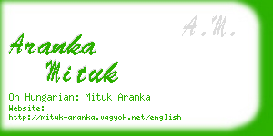 aranka mituk business card